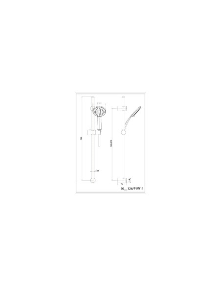 Set Saliscendi Doccia con Portasapone 3 Getti Nero Opaco | Jacuzzi Rubinetteria Zeus Yo