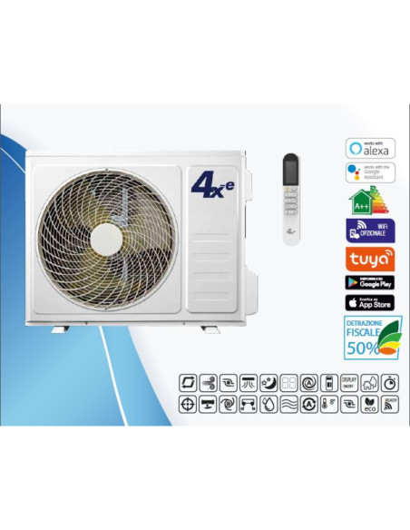 Climatizzatore Inverter 9000 Btu R-32 A++ | 4xE White 9