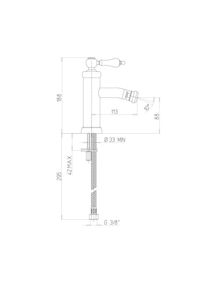 Miscelatore Bidet Nero Opaco | Jacuzzi Rubinetteria Tosca Yo
