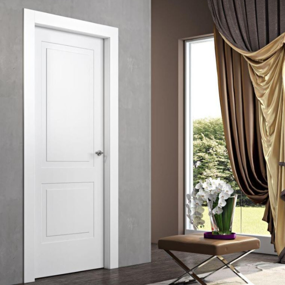 Porta Battente Laccato Latte L 80 X H 2,10 | Pail Luna Madrid