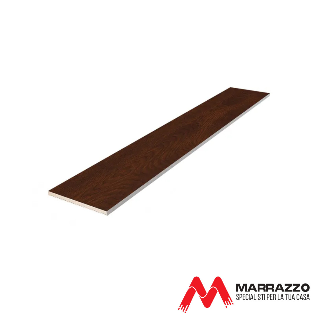 Coprifilo Telescopico Piatto Rivestito Noce Nazionale 2250 x 90 mm Spessore 11 mm