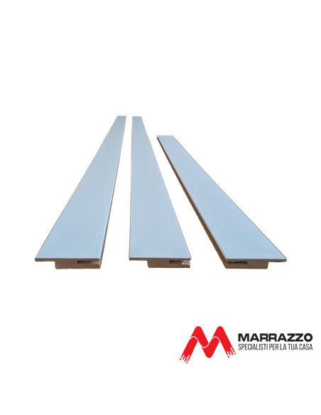 Kit di Compensazione Bianco Liscio 220 x 5 cm Spessore 12 mm Accessori Porte & Portoncini