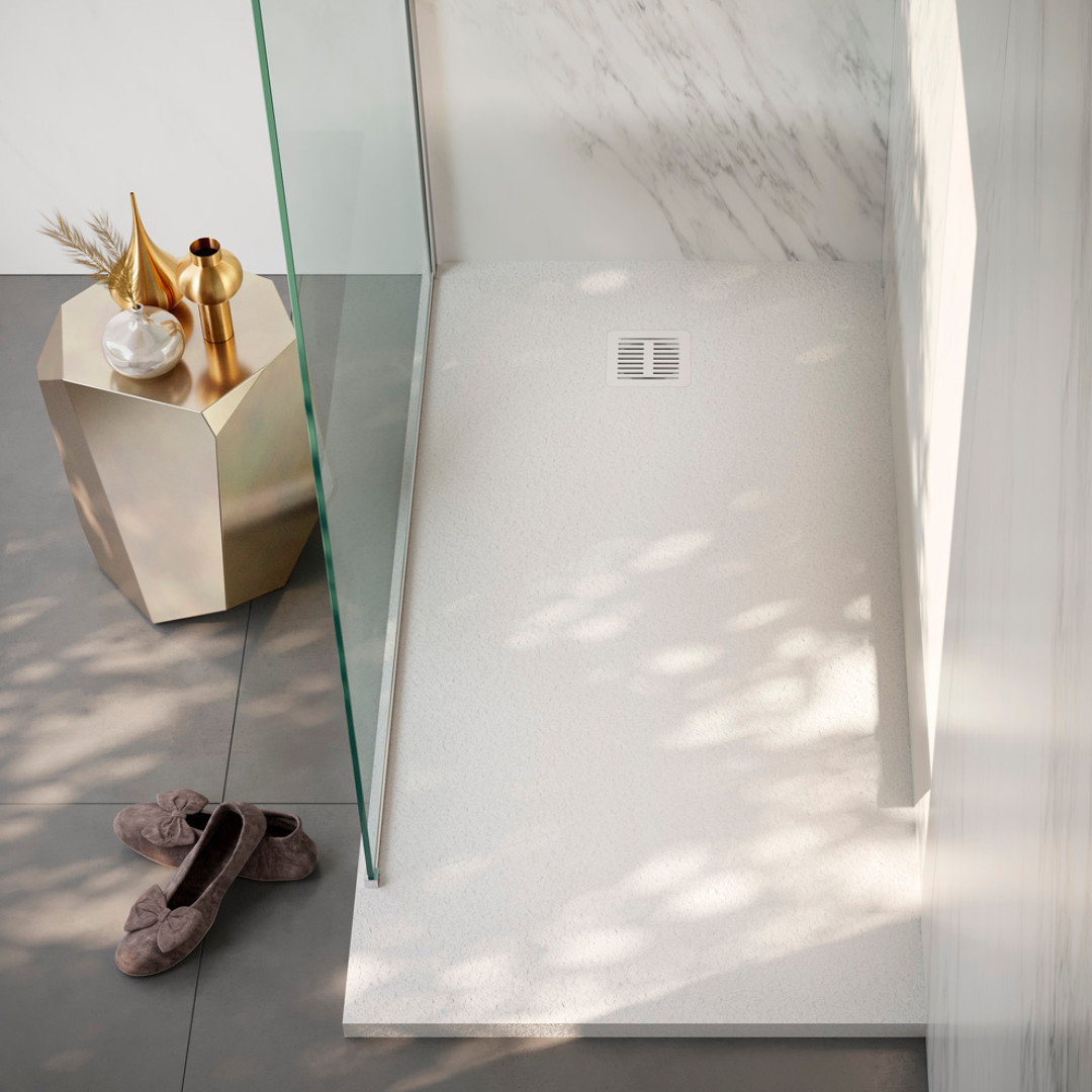 Piatto Doccia 70x90 Effetto Pietra Bianco H 3 cm | Vanita Docce Cupido Evo
