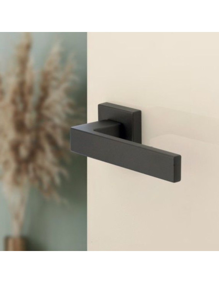 Maniglia Porta per Interno in Alluminio Nero Opaco | ZB Eco Time Maniglie