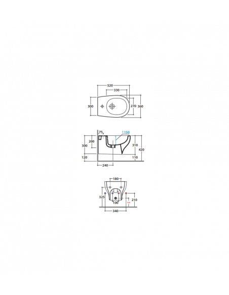Bidet Sospeso | Globo Grace 52.36 Bidet