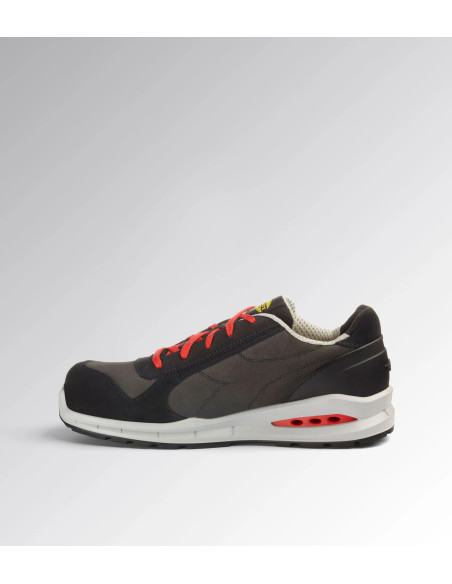 Scarpa Antinfortunistica S3S Grigio Asfalto/Rosso | Diadora Run Net Airbox Low