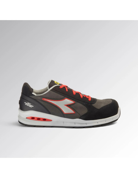 Scarpa Antinfortunistica S3S Grigio Asfalto/Rosso | Diadora Run Net Airbox Low