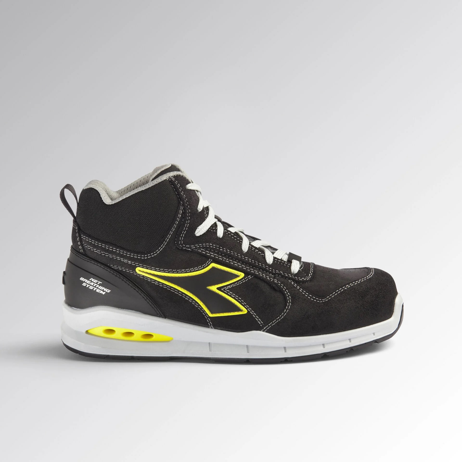 Scarpa Antinfortunistica S3S Nero/Giallo | Diadora Run Net Airbox Mid