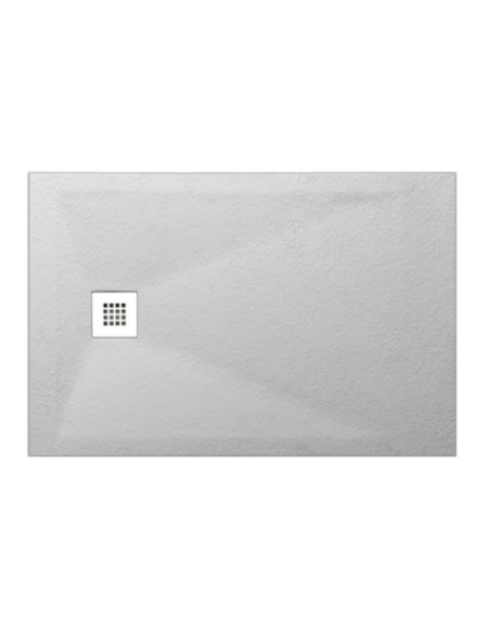 Piatto Doccia 80x200 Effetto Pietra Antiscivolo Bianco H 2,8 | Mammoliti Grivola Piatti Doccia Rettangolari