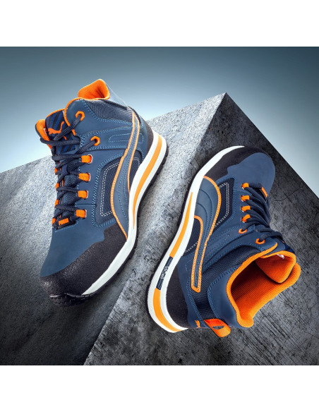 Scarpa Antinfortunistica S3 HRO SRC Blu/Arancio | Puma Safety Crosstwist Mid
