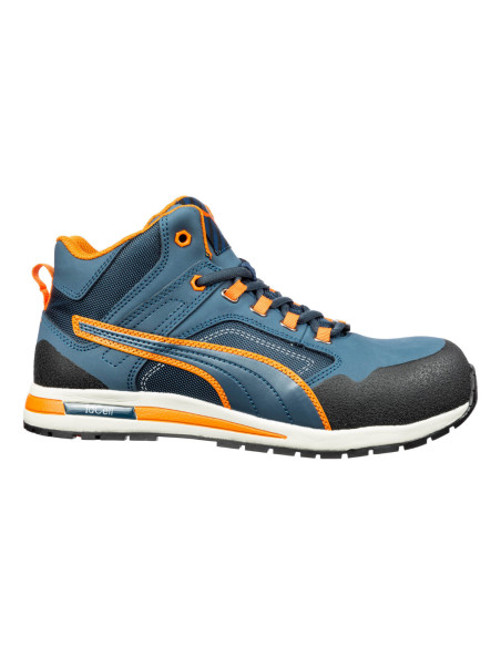 Scarpa Antinfortunistica S3 HRO SRC Blu/Arancio | Puma Safety Crosstwist Mid