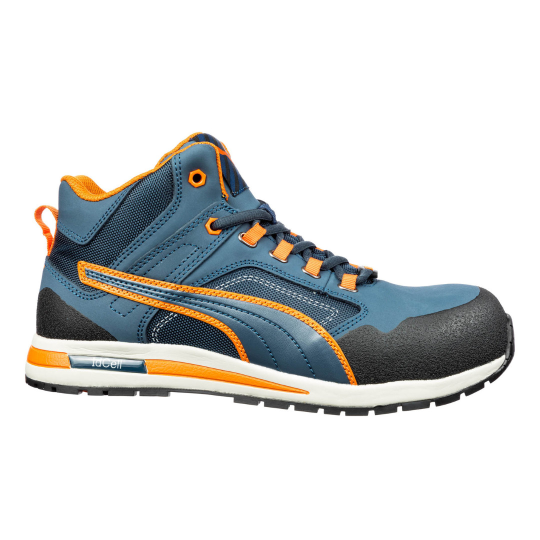 Scarpa Antinfortunistica S3 HRO SRC Blu/Arancio | Puma Safety Crosstwist Mid