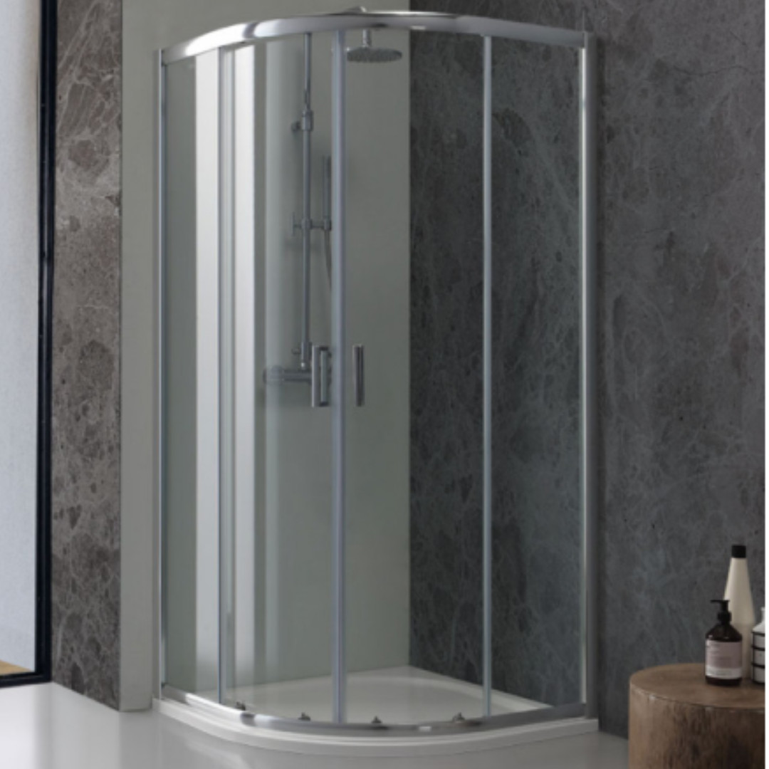 Box Doccia Circolare Scorrevole 80x80 cm in Cristallo Temperato 6 mm Trasparente 190h | New Vertigo
