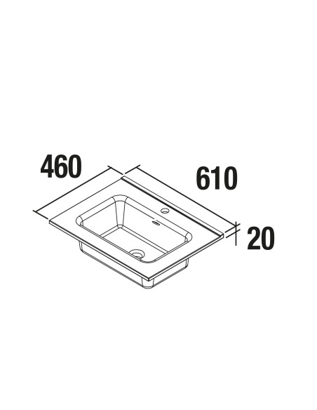 Mobile da Bagno Sospeso 60 cm Lavabo e Specchio Inclusi Bianco Lucido | Salgar Noja Mobili Sospesi