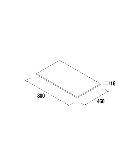 Mobile da Bagno Sospeso 80 cm con Top e Specchio Inclusi Rovere Africa | Salgar Noja