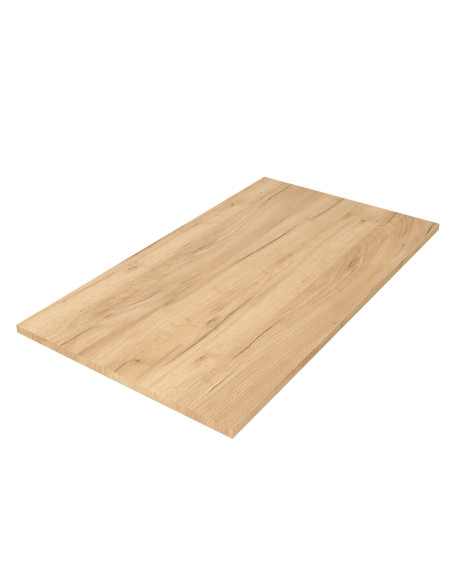 Mobile da Bagno Sospeso 80 cm con Top e Specchio Inclusi Rovere Africa | Salgar Noja