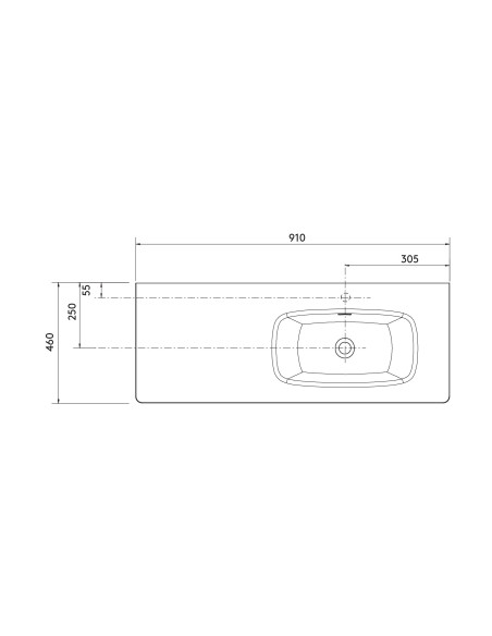 Mobile da Bagno Sospeso 90 cm con Piedini - Lavabo e Specchio Inclusi Cromo Blue Fog | Uniiq