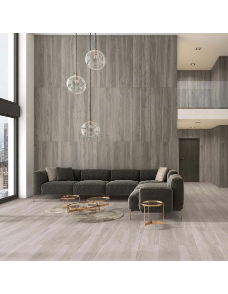 Pavimento Gres Porcellanato Effetto Legno 20x75 cm | Tau Origin Silver Pavimenti in Gres Porcellanato