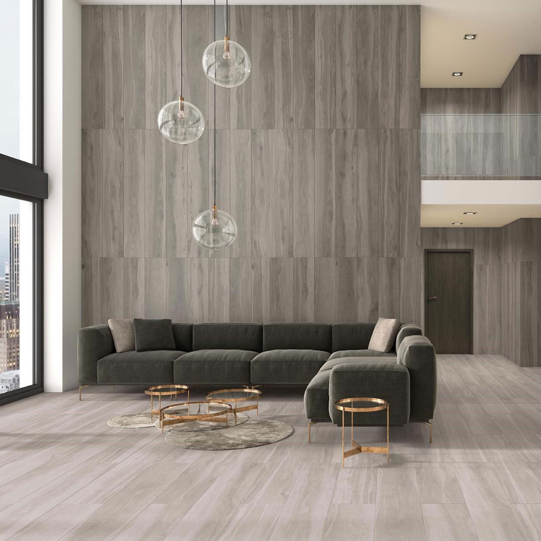 Pavimento Gres Porcellanato Effetto Legno 20x75 cm | Tau Origin Silver