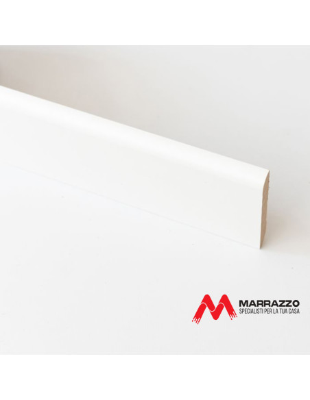 Battiscopa Mdf Bianco Spessore 15 mm x 8 cm x 240 cm