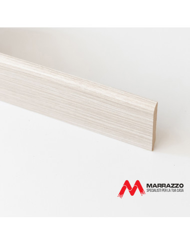 Battiscopa Mdf Rovere Sbiancato Spessore 15 mm x 8 cm x 240 cm