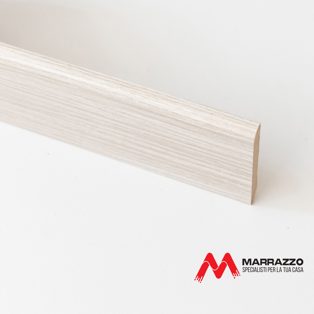 Battiscopa Mdf Rovere Sbiancato Spessore 15 mm x 8 cm x 240 cm