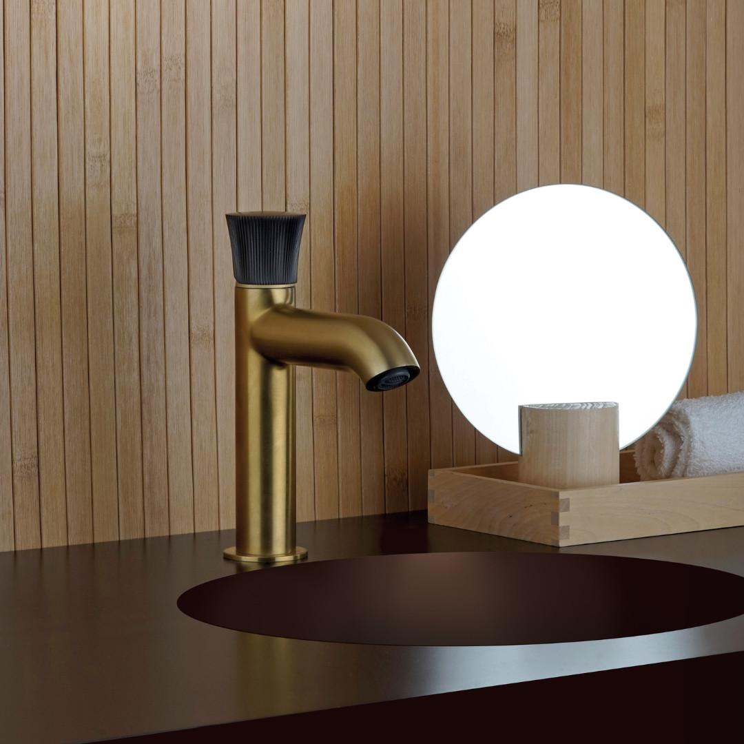 Miscelatore Lavabo Oro Spazzolato | Jacuzzi Rubinetteria Illumina Pj