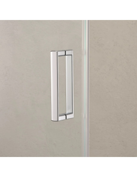 Porta Doccia da 100 cm In Cristallo Temperato 6 mm Opaco 190h cm | New Fast Nicchia