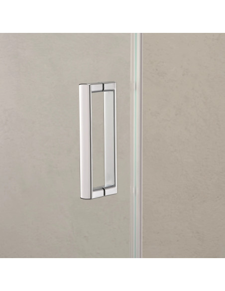 Porta Doccia da 110 cm In Cristallo Temperato 6 mm Trasparente 190h cm | New Fast Nicchia