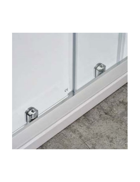 Box Doccia 3 Lati 70x110x70 cm con Porta Scorrevole e Cristallo Temperato 6 mm Trasparente 190h cm | Weiss Stern Tre Lati
