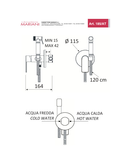 Set Bidet Incasso con Miscelatore Cromo | Mariani Rubinetterie Artic