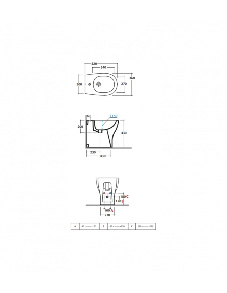 Bidet Multi Filomuro | Globo Grace 52.36 Bidet