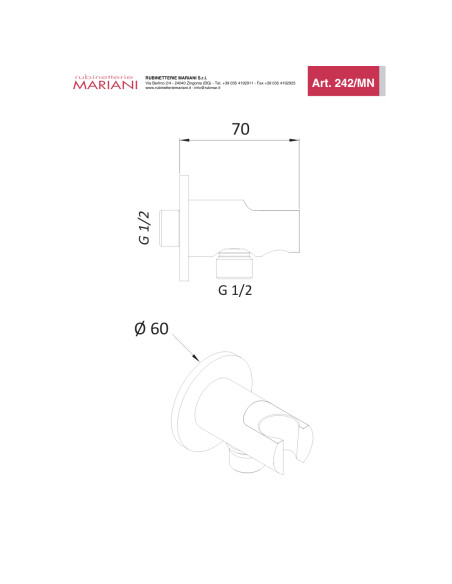 Set Doccia Acciaio Inox Tondo ⌀ 25 cm | Mariani Rubinetterie Set Doccia