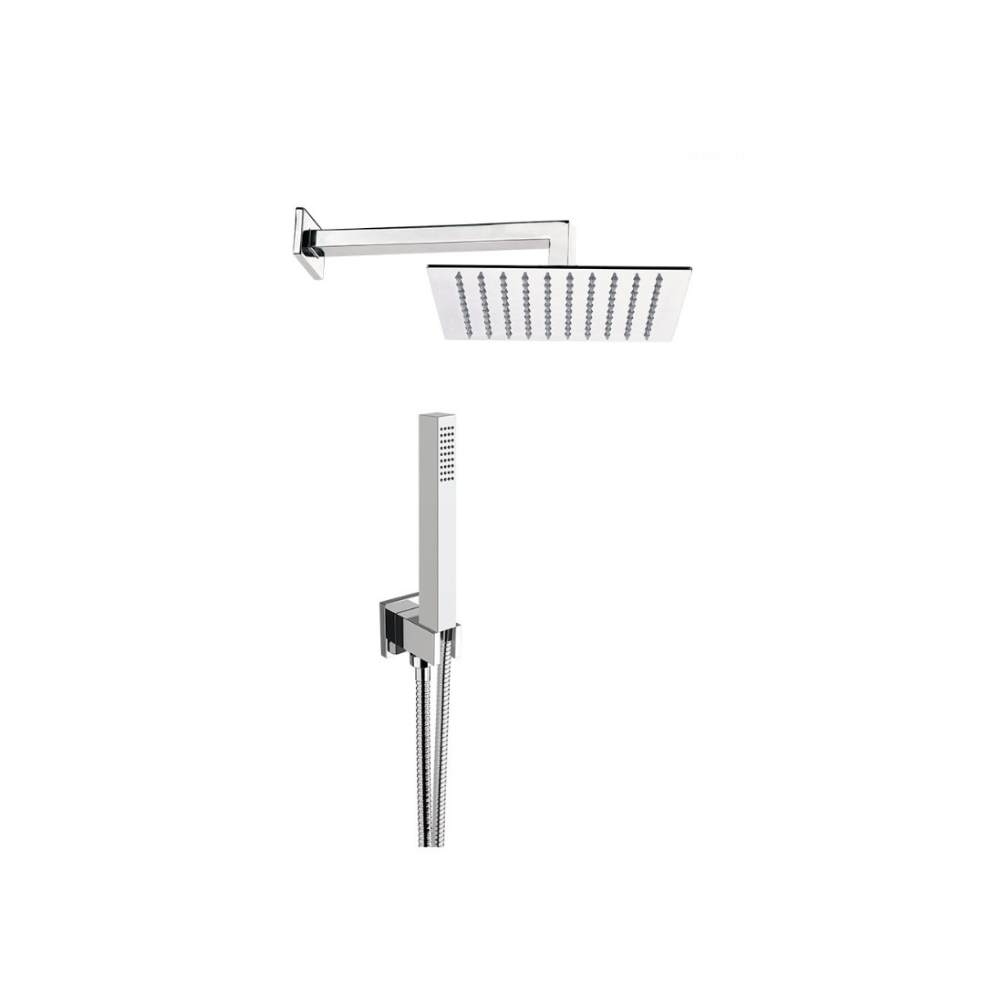 Set Doccia Acciaio Inox Quadro 25 x 25 cm | Mariani Rubinetterie