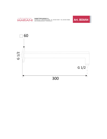 Set Doccia Acciaio Inox Quadro 25 x 25 cm | Mariani Rubinetterie Set Doccia
