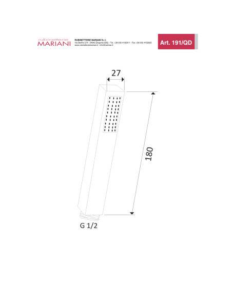 Set Doccia Acciaio Inox Quadro 25 x 25 cm | Mariani Rubinetterie Set Doccia