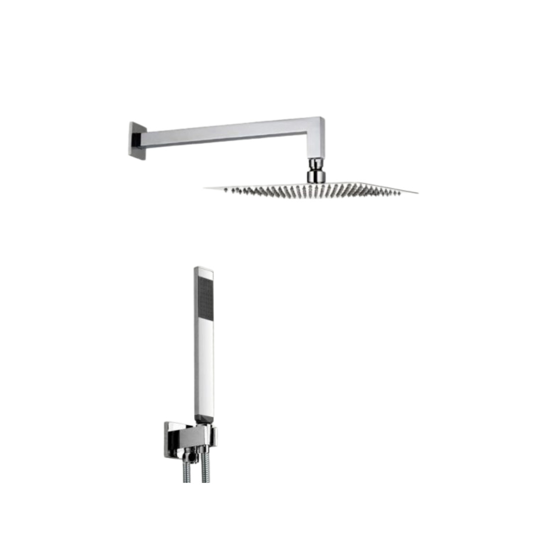 Set Doccia Acciaio Inox Quadro 25 x 25 cm | Positano