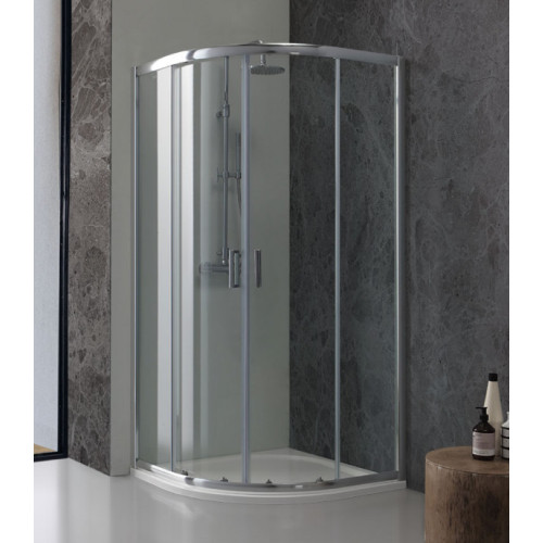 Box Doccia Circolare Scorrevole 90x90 cm in Cristallo Temperato 6 mm Trasparente 190h | New Vertigo