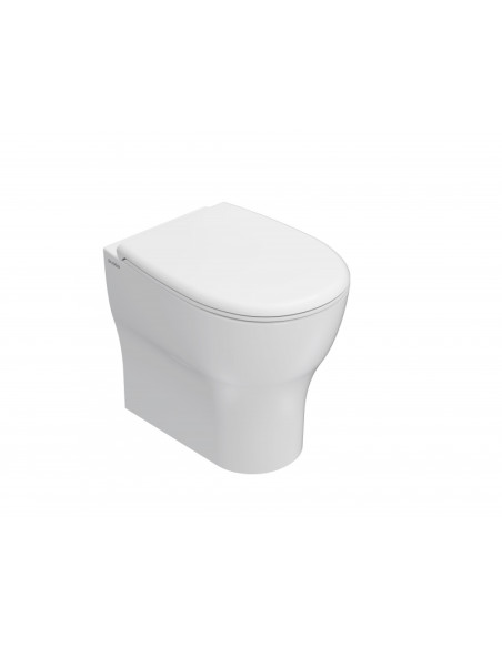 Coppia Sanitari Filomuro Vaso e Bidet a Terra Senza Brida + Coprivaso Soft- Close | Globo Grace 52.36 Coppia Sanitari