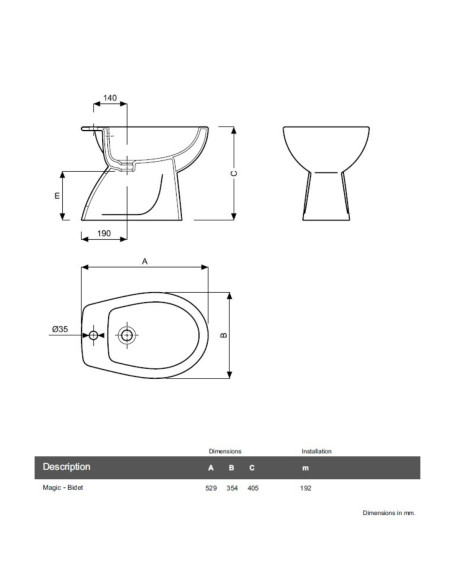 Coppia Sanitari Vaso e Bidet Staccato dal Muro + Coprivaso Tradizionale | Magic Coppia Sanitari