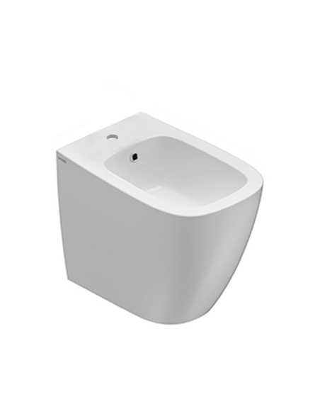 Coppia Sanitari Filomuro Vaso e Bidet Senza Brida + Coprivaso Soft-Close | Globo Genesis Multi 55.36 Coppia Sanitari