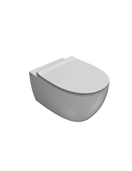 Coppia Sanitari Sospesi Vaso e Bidet Senza Brida + Coprivaso Soft-Close | Globo 4ALL 54.36 Coppia Sanitari