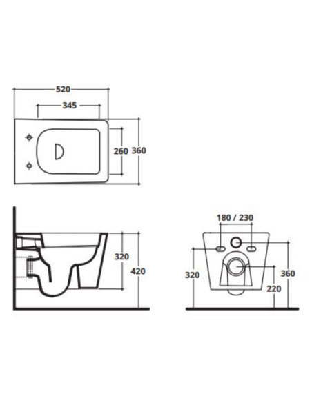 Coppia Sanitari Sospeso Vaso e Bidet Rimless + Coprivaso Soft-Close | Althea Tak 52.36 Coppia Sanitari