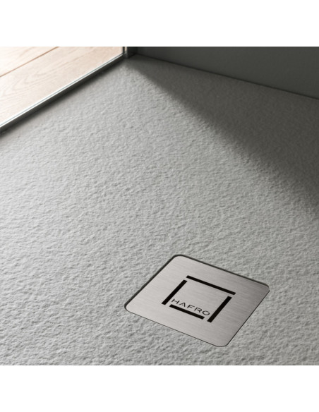Piatto Doccia 80x160 Effetto Pietra Ultra Slim Antiscivolo Bianco H 2,5 | Geromin Forma Zoe Piatti Doccia Rettangolari
