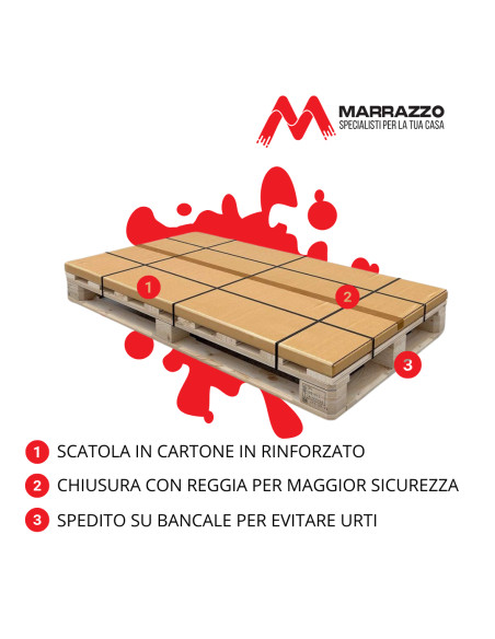 Piatto Doccia 70x90 Effetto Pietra Bianco H 3 cm | Vanita Docce Cupido Evo Piatti Doccia Rettangolari