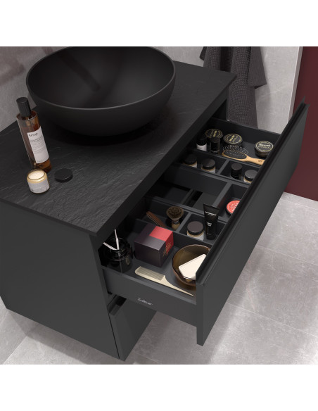 Mobile da Bagno Sospeso 100 cm Lavabo e Specchio Inclusi Macchiato | Salgar Spirit