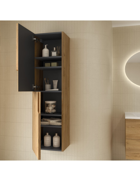 Colonna da Bagno Sospesa 30x140 cm Rovere Africa | Salgar Vima