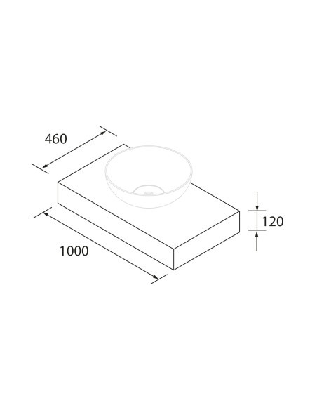 Mobile da Bagno Sospeso 100 cm con Top e Cassettone Rovere Africa Specchio Incluso  | Salgar Domus