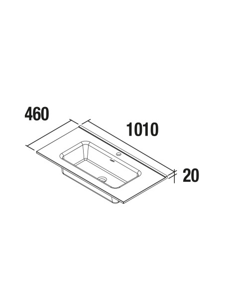Mobile da Bagno Sospeso 100 cm Lavabo e Specchio Inclusi Bianco Opaco | Salgar Vima