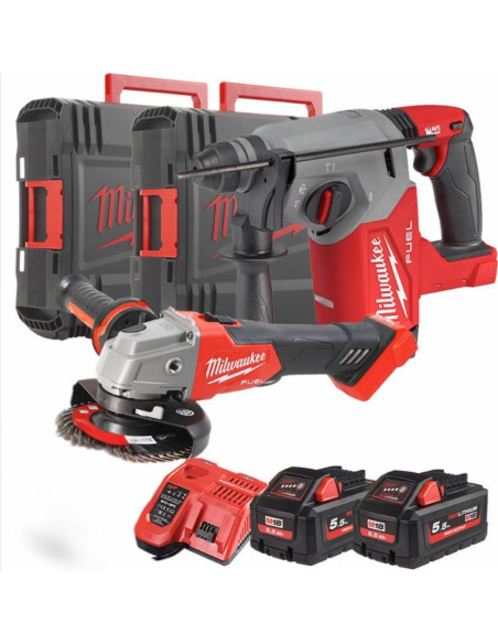Kit 18V Tassellatore + Smerigliatrice  | Milwaukee M18FPP2BF-552X